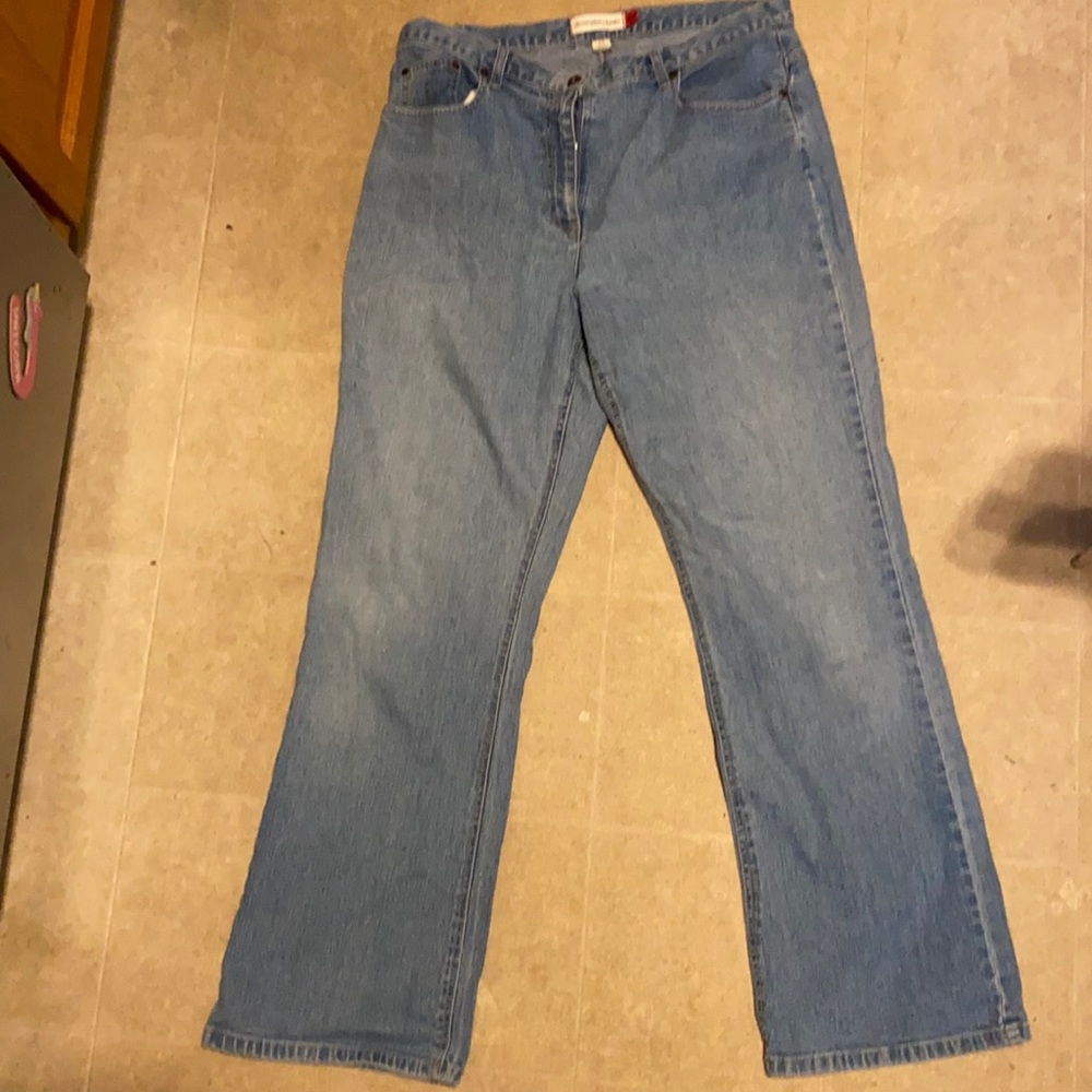Wide leg high rise jeans